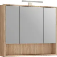 Stylife ZRCADLOVÁ SKŘÍŇKA, barvy dubu, 80/74/22 cm