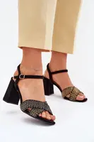 Boto Dámské sandály na podpatku černé Almera