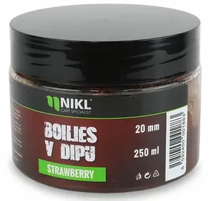 Nikl boilies v dipu strawberry 250 g - 24 mm