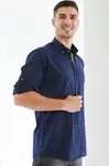 G921 DEWBERRY MEN'S SHIRT-NAVY BLUE