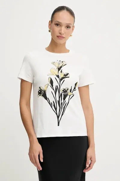 Bavlněné tričko Weekend Max Mara GUGLIA dámské, bílá barva, 2525976031600