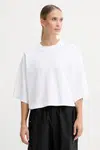 Bavlněné tričko adidas City Escape dámské, bílá barva, JF3404