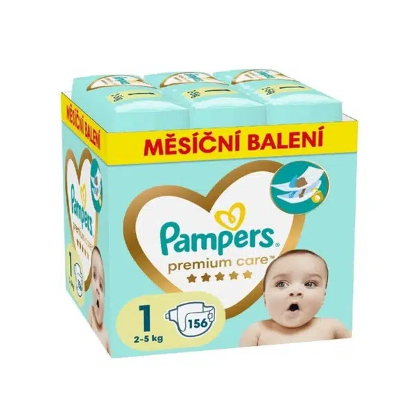 PAMPERS PREMIUM CARE VELKOST 1 2-5KG 156KS