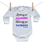 Boodyy Body s dlhým rukávom Krásny po maminke, šikovný po tatkovi 80 (9-12 mesiacov)