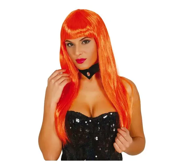 Parochňa dlhé oranžové vlasy