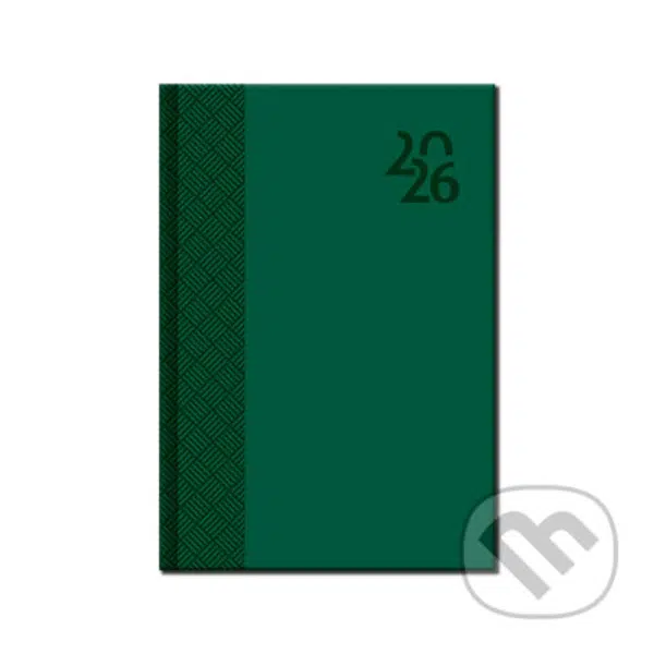 Denný diár VENETIA 2026 (zelený) (12-mesačný, A5)