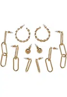 Assorted Chain Earrings 5-Pack - Gold Color