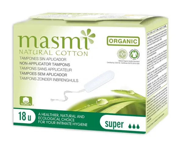 Tampóny z organickej bavlny Masmi