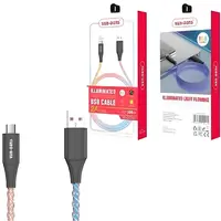 Osvetlený kábel USB na Type-C - 2A Rýchlonabíjací kábel - 1m - Multifarebná H34006