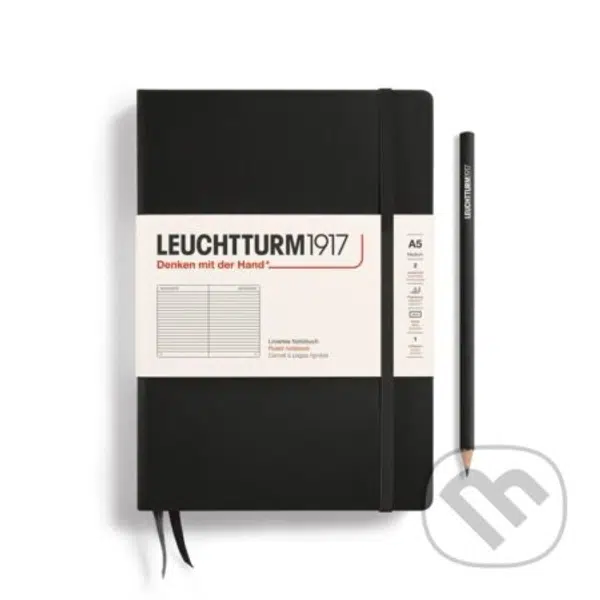Leuchtturm1917 Zápisník Black Medium A5 linkovaný