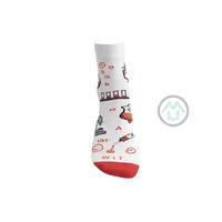 Bielo-červené ponožky ZDRAVOTNÍCTVO 4 43-46