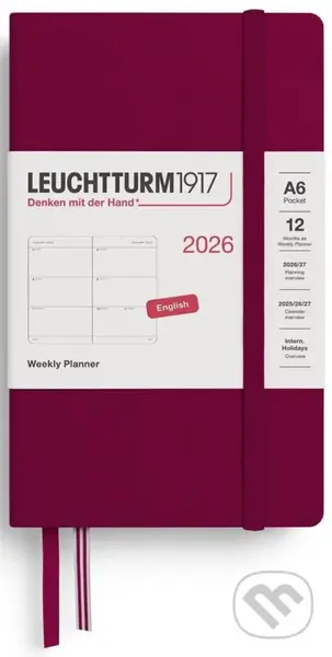 Weekly Planner 2026 Pocket (A6) Port Red
