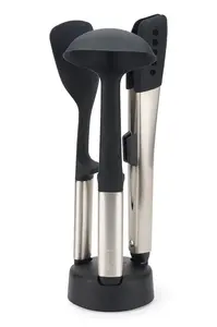 Sada kuchynských doplnkov so stojanom Joseph Joseph Elevate Fusion Steel 4-pak