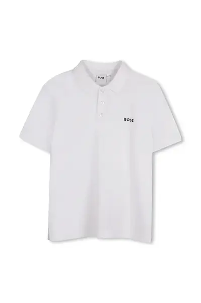 Detská bavlnená polokošeľa BOSS