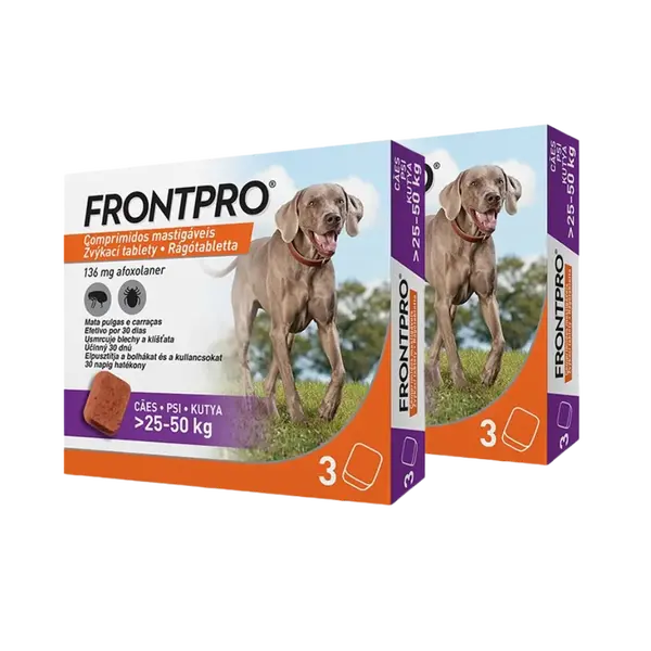 Frontpro antiparazitární žvýkací tablety pro psy (25-50 kg) 6 tablet