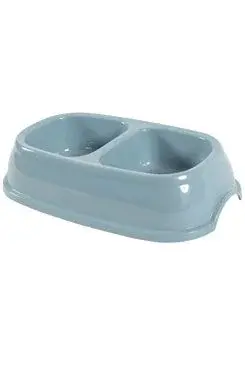 Miska plast dvojmiska kočka protiskluz 2x0,2l zelená Zolux