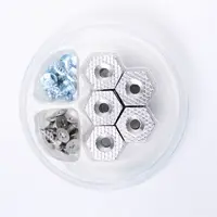 Grundéns sada hrotů hexagrip cleat & stud puck pack silver