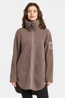 Fleecová mikina Didriksons UMI dámská, hnědá barva, hladká, 505941