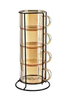 Sada hrnků se stojánkem Affek Design Peter Honey 350 ml 4-pack