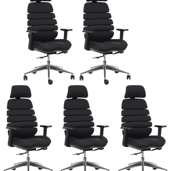 MERCURY 5PACK kancelářská židle SPINE černá s PDH (5 ks)