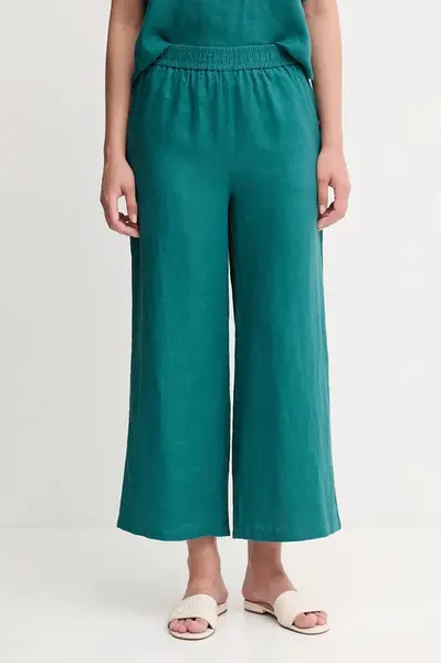 Lněné kalhoty United Colors of Benetton