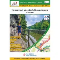 VIA CZECHIA – Stezka středozemím, box 2, Z Prahy do nejjižnějšího bodu ČR 1 : 25 000 (Defekt)