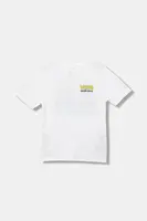 Dětské bavlněné tričko Vans Shop Front SS bílá barva, s potiskem, VN000R02WHT1