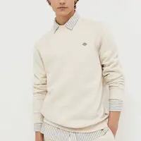 Mikina Dickies pánská, béžová barva, hladká, DK0A4XCE