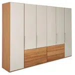 Dieter Knoll ŠATNÍ SKŘÍŇ S OTOČNÝMI DVEŘMI, dub, barvy dubu, šampaňská, 300/216/58 cm