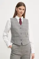 Vlněná vesta Pepe Jeans FLORINA šedá barva, jednořadá, PL402520