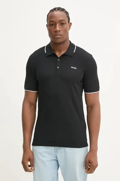 Polo tričko HUGO Dinoso222 černá barva, 50467344