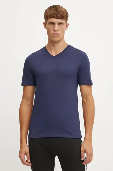 Bavlněné tričko BOSS TShirtVN 3P Classic 3-pack modrá barva