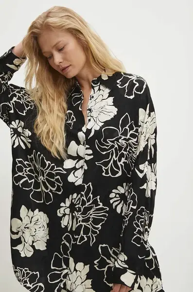 Košile Answear.LAB dámská, béžová barva, relaxed, s klasickým límcem