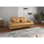 Sit & More 2,5SEDÁK, curry žlutá, kombinace pravá kůže/látka