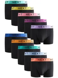 Next Boxerky  žltá / nefritová / fialová / čierna