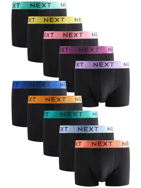 Next Boxerky  žltá / nefritová / fialová / čierna