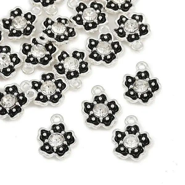 Alloy Enamel with Crystal Rhinestone Charms
