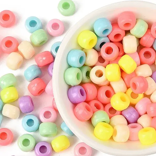 100Pcs Opaque Polystyrene(PS) Plastic Beads