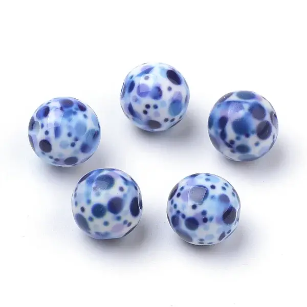 Opaque Printed Acrylic Beads