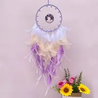 Woven Net/Web with Feather Pendant Decoration