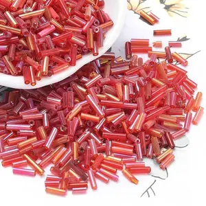 Glass Round Bugle Beads