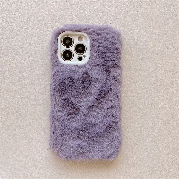 Warm Plush Mobile Phone Case for Women Girls