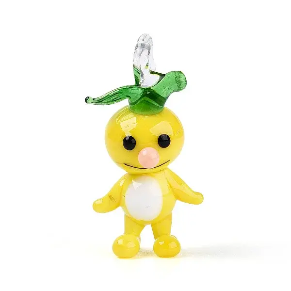 Handmade Lampwork Cartoon Radish Pendants