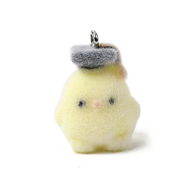 Flocking Opaque Resin Pendants