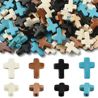 120Pcs 4 Colors Synthetic Turquoise Beads