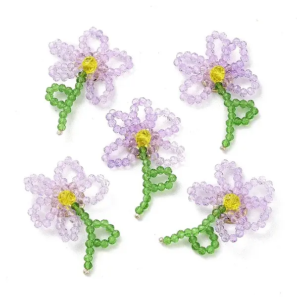 Handmade Glass Beaded Woven Cabochons