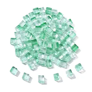 100Pcs Baking Paint Transparent Glass Beads