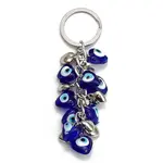 Heart with Evil Eye Lampwork Pendant Keychains