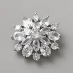 Brass Micro Pave Cubic Zirconia Buttons