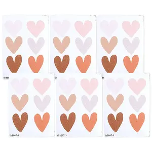 Heart PVC Self-Adhesive Decorative Stickers